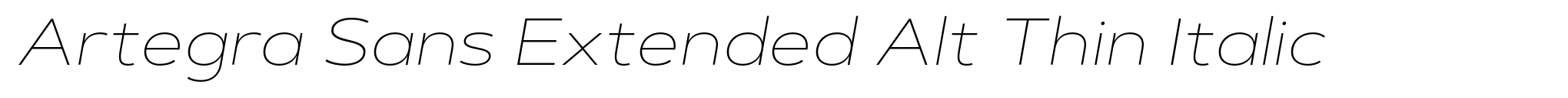 Artegra Sans Extended Alt Thin Italic image